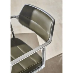 Vipp 453 Swivel+ Drejestol med Hjul Aluminium/Bosco Green