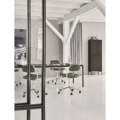 Vipp 453 Swivel+ Drejestol med Hjul Aluminium/Bosco Green