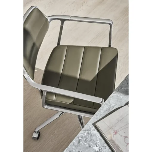 Vipp 453 Swivel+ Drejestol med Hjul Aluminium/Bosco Green