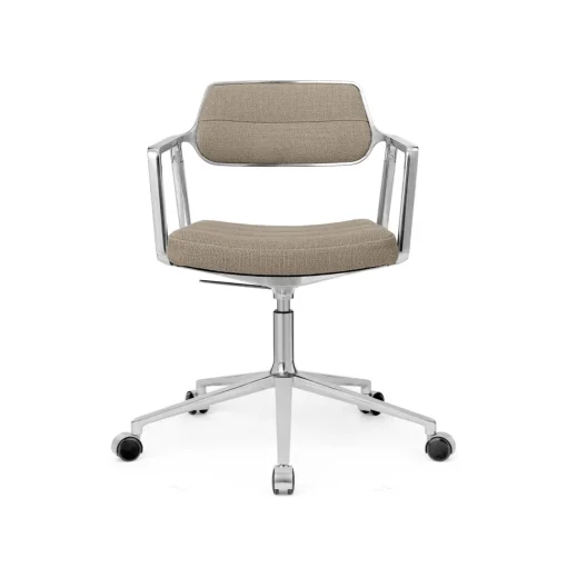 Vipp 453 Swivel+ Drejestol med Hjul Aluminium/Dark Sand