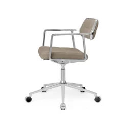 Vipp 453 Swivel+ Drejestol med Hjul Aluminium/Dark Sand