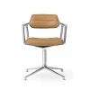 Vipp 453 Swivel Drejestol med Gulvglidere Aluminium/Sand Láder