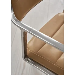 Vipp 453 Swivel Drejestol med Gulvglidere Aluminium/Sand Láder