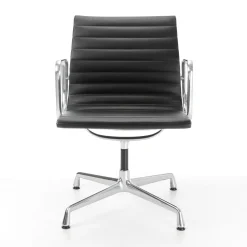 Vitra Aluminium EA 108 Kontorstol med Swivel Sort/Krom