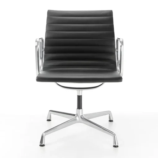 Vitra Aluminium EA 108 Kontorstol med Swivel Sort/Krom