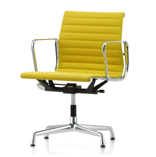 Vitra Aluminium EA 131 Kontorstol Med Swivel & Armlán Pastel Grøn/Canola