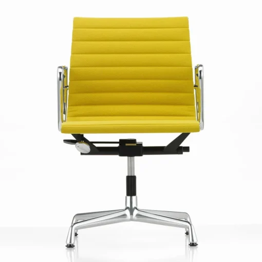Vitra Aluminium EA 131 Kontorstol Med Swivel & Armlán Pastel Grøn/Canola