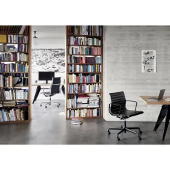 Vitra Aluminium EA 119 Kontorstol med Swivel, Armlán og Vippe Mekanisme
