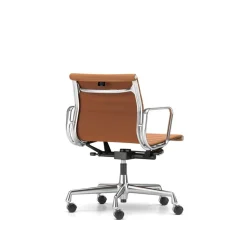 Vitra EA 118 Kontorstol med Swivel/Armlán/Vippemekanisme Cognac Láder/Krom Stel
