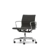 Vitra EA118 Kontorstol med Swivel/Armlán/Vippemekanisme Sort Láder/Krom Stel