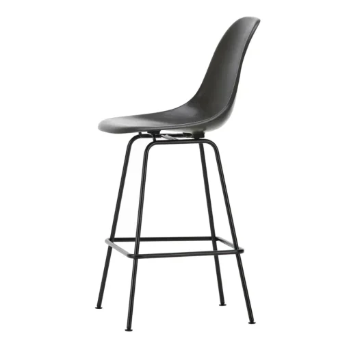 Vitra Eames Fiberglass Barstol Medium Elephant Hide Grey/Sort
