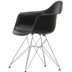 Vitra Eames Plastic DAR Spisebordsstol Sort/Krom