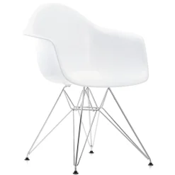 Vitra Eames Plastic DAR Spisebordsstol Hvid/Krom