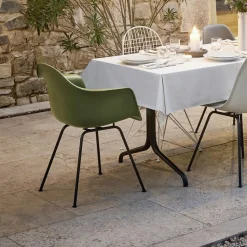 Vitra Eames Plastic DAX Spisebordsstol Med Armlán Deep Black