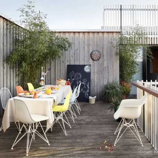 Vitra Eames Plastic DAX Spisebordsstol Med Armlán Deep Black