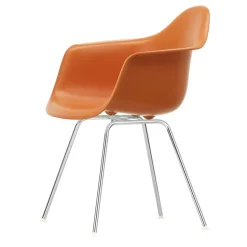Vitra Eames Plastic DAX Spisebordsstol Med Armlán Rusty Orange