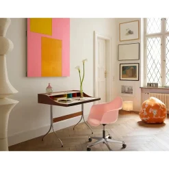 Vitra Eames Plastic PACC Kontorstol med Swivel Fuldt Polstret Sort/Hoopsak F60