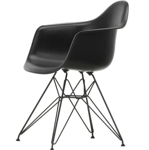 Vitra Eames Plastic RE DAR Spisebordsstol Deep Black/Sort
