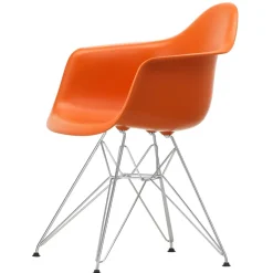 Vitra Eames Plastic RE DAR Spisebordsstol Rusty Orange/Krom