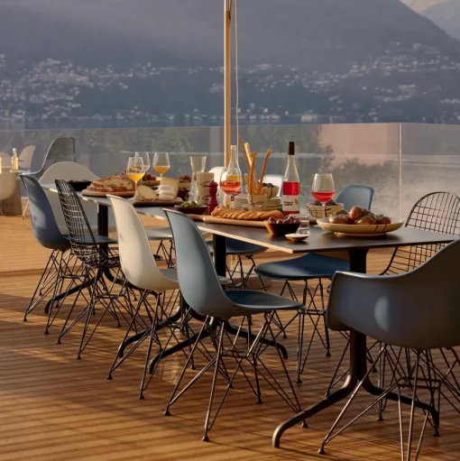 Vitra Eames Plastic RE DAR Spisebordsstol Rusty Orange/Krom