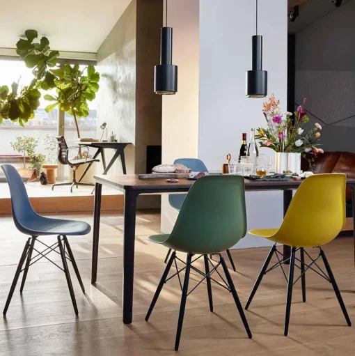 Vitra Eames Plastic RE DSR Spisebordsstol Sea blue/Sky Blue