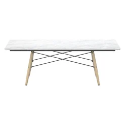 Vitra Eames Sofabord Rektangulárt Hvid Marmor/Honningfarvet Ask
