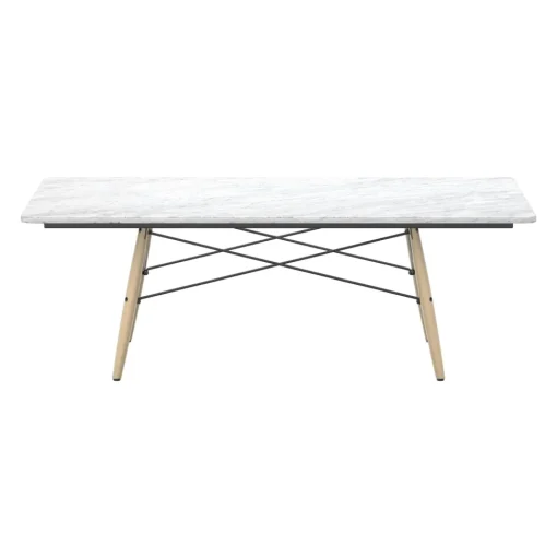 Vitra Eames Sofabord Rektangulárt Hvid Marmor/Honningfarvet Ask