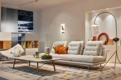 Vitra Eames Sofabord Rektangulárt Hvid Marmor/Honningfarvet Ask
