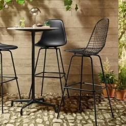 Vitra Eames Wire Barstol Høj Sort