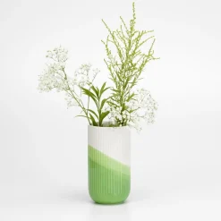 Vitra Herringbone Ribbed Vase Grøn