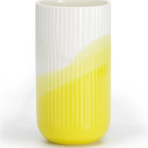 Vitra Herringbone Ribbed Vase Gul