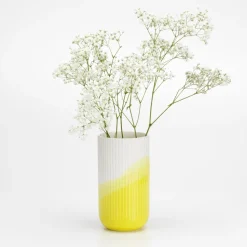 Vitra Herringbone Ribbed Vase Gul