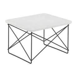 Vitra Occasional LTR Sengebord Lys Marmor/Sort