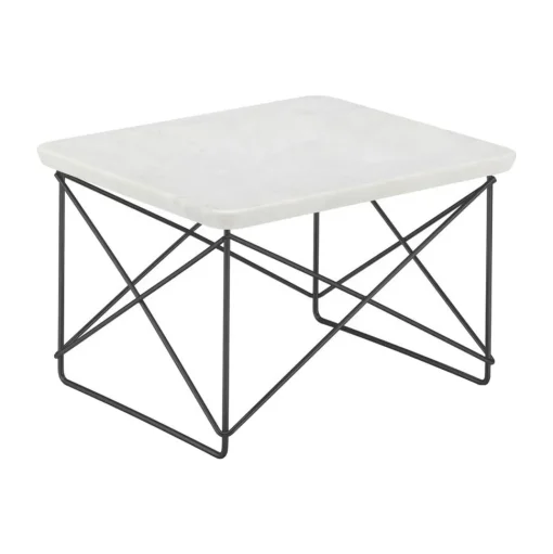 Vitra Occasional LTR Sengebord Lys Marmor/Sort