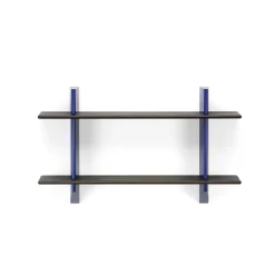 Vitra Rayonnage Mural Reol Prouvé Bleu Marcoule/Mørk Egetrá