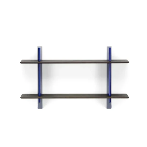 Vitra Rayonnage Mural Reol Prouvé Bleu Marcoule/Mørk Egetrá