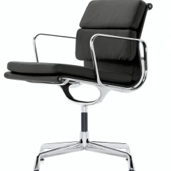 Vitra Soft Pad EA 208 Kontorstol med Swivel Sort/Krom