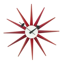 Vitra Sunburst Clock Ur Rød