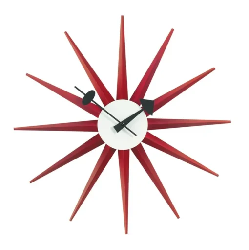 Vitra Sunburst Clock Ur Rød