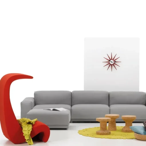 Vitra Sunburst Clock Ur Rød