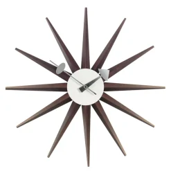 Vitra Sunburst Clock Ur Valnød