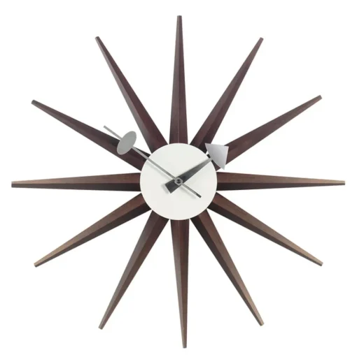 Vitra Sunburst Clock Ur Valnød