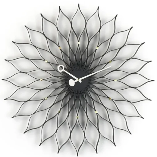 Vitra Sunflower Clock Ur Sort/Messing