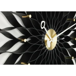 Vitra Sunflower Clock Ur Sort/Messing