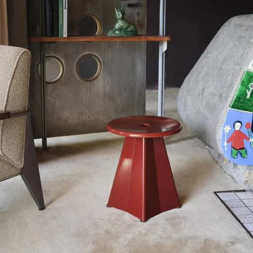 Vitra Tabouret Métallique Skammel Japansk Rød