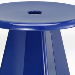 Vitra Tabouret Métallique Skammel Prouvé Bleu Marcoule