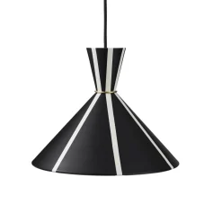 Warm Nordic Bloom Stripe Pendel Sort Noir/ Varm Hvid