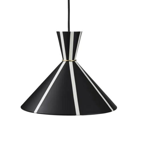 Warm Nordic Bloom Stripe Pendel Sort Noir/ Varm Hvid