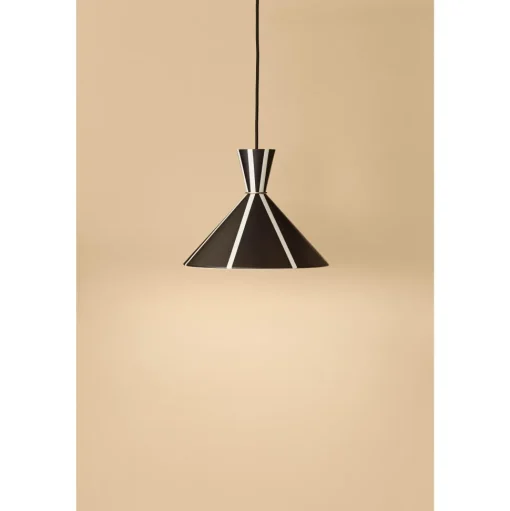 Warm Nordic Bloom Stripe Pendel Sort Noir/ Varm Hvid