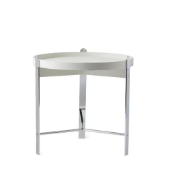 Warm Nordic Compose SofabordØ50 Hvid Krom